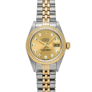 ロレックス デイトジャスト 79173G シャンパン/ダイヤモンド レディース 時計 【中古】【wristwatch】
