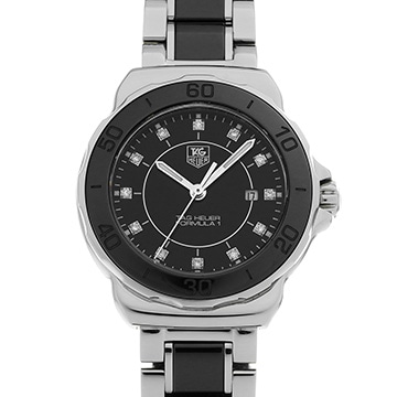 タグ ホイヤー フォーミュラ1 クォーツ WAH1314.BA0867 ブラック/ダイヤモンド レディース 時計 【中古】【wristwatch】