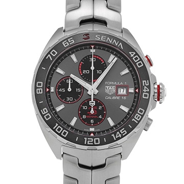 タグ ホイヤー フォーミュラ1 キャリバー16 クロノグラフ アイルトン・セナ CAZ201D.BA0633 グレー/ブラック メンズ 時計 【中古】【wristwatch】