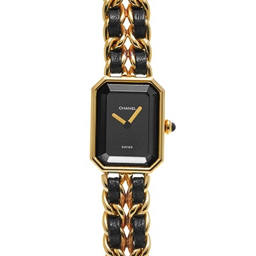 シャネル プルミエール M H0001 ブラック レディース 時計 【中古】【wristwatch】