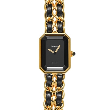 シャネル プルミエール M H0001 ブラック レディース 時計 【中古】【wristwatch】