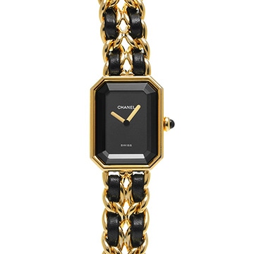 シャネル プルミエール L H0001 ブラック レディース 時計 【中古】【wristwatch】