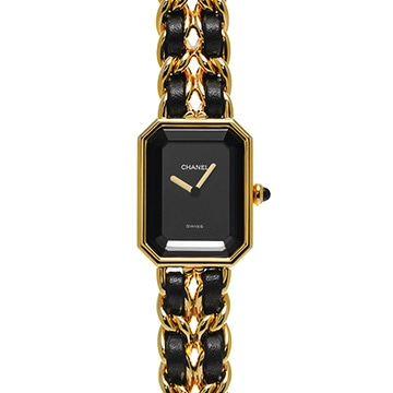 シャネル プルミエール M H0001 ブラック レディース 時計 【中古】【wristwatch】