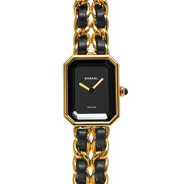 シャネル プルミエール M H0001 ブラック レディース 時計 【中古】【wristwatch】