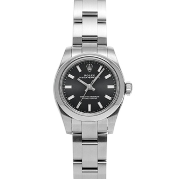 ロレックス オイスターパーペチュアル 26 176200 ブラック レディース 時計 【中古】【wristwatch】