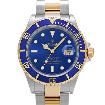 ロレックス サブマリーナ デイト 16613 ブルー メンズ 時計 【中古】【wristwatch】
