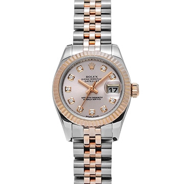 ロレックス デイトジャスト 179171G ピンク/ダイヤモンド レディース 時計 【中古】【wristwatch】