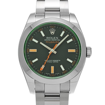ロレックス ミルガウス 116400GV インテンスブラック メンズ 時計 【中古】【wristwatch】