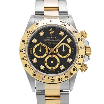 ロレックス コスモグラフ デイトナ 16523G ブラック/ダイヤモンド メンズ 時計 【中古】【wristwatch】