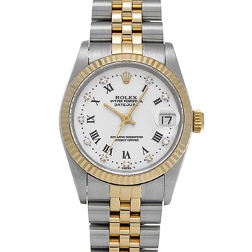 ロレックス デイトジャスト 68273G ホワイト/ダイヤモンド ユニセックス 時計 【中古】【wristwatch】