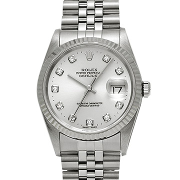 ロレックス デイトジャスト 16234G シルバー/ダイヤモンド メンズ 時計 【中古】【wristwatch】
