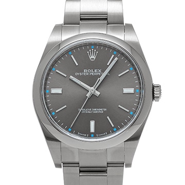 ロレックス オイスターパーペチュアル 39 114300 グレー メンズ 時計 【中古】【wristwatch】