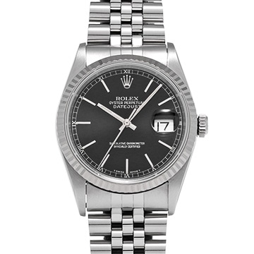 ロレックス デイトジャスト 16234 ブラック メンズ 時計 【中古】【wristwatch】