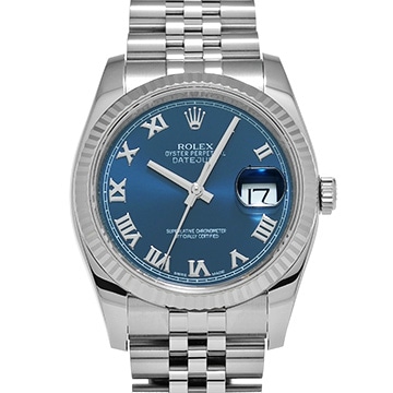 ロレックス デイトジャスト 116234 ブルー メンズ 時計 【中古】【wristwatch】