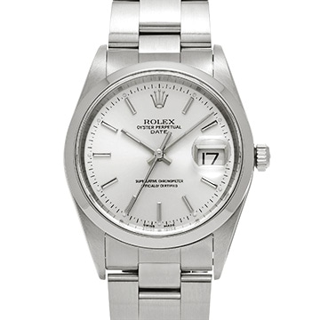 ロレックス オイスターパーペチュアル デイト 15200 シルバー メンズ 時計 【中古】【wristwatch】