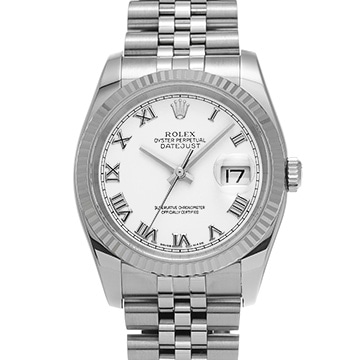 ロレックス デイトジャスト 116234 ホワイト メンズ 時計 【中古】【wristwatch】