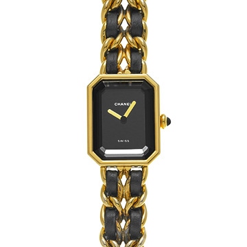 シャネル プルミエール M H0001 ブラック レディース 時計 【中古】【wristwatch】