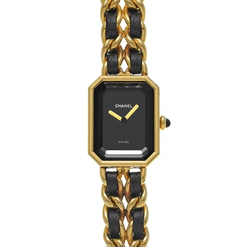 シャネル プルミエール M H0001 ブラック レディース 時計 【中古】【wristwatch】