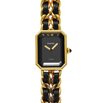 シャネル プルミエール M H0001 ブラック レディース 時計 【中古】【wristwatch】
