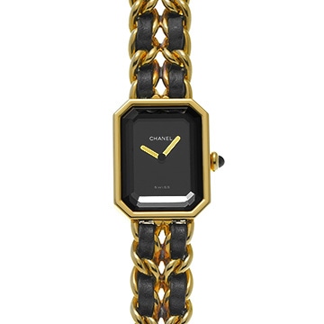 シャネル プルミエール M H0001 ブラック レディース 時計 【中古】【wristwatch】
