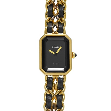 シャネル プルミエール M H0001 ブラック レディース 時計 【中古】【wristwatch】