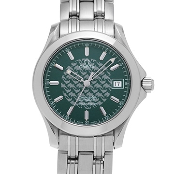 オメガ シーマスター 120 ジャックマイヨール 1998 2506.70 グリーン メンズ 時計 【中古】【wristwatch】