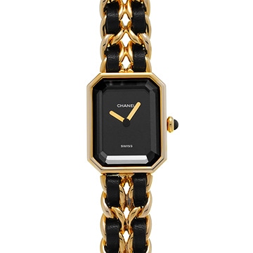 シャネル プルミエール M H0001 ブラック レディース 時計 【中古】【wristwatch】