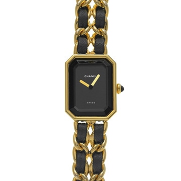 シャネル プルミエール M H0001 ブラック レディース 時計 【中古】【wristwatch】