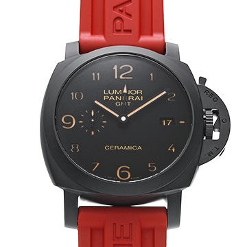 パネライ ルミノール 1950 3デイズ GMT オートマティック チェラミカ PAM00441 ブラック メンズ 時計 【中古】【wristwatch】