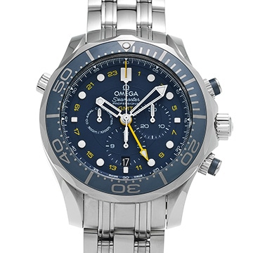 オメガ シーマスター ダイバー300M コーアクシャル GMT クロノグラフ 212.30.44.52.03.001 ブルー メンズ 時計 【中古】【wristwatch】