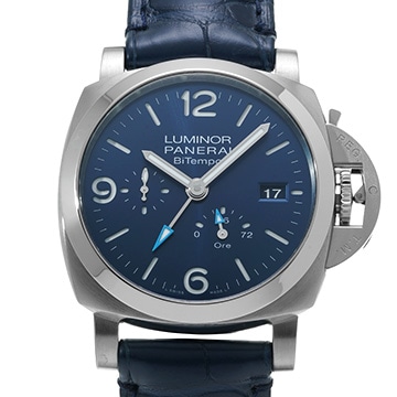 パネライ ルミノール BiTempo パワーリザーブ PAM01361 ブルー メンズ 時計 【中古】【wristwatch】