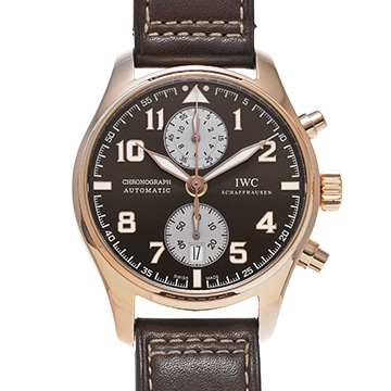 IWC パイロット・ウォッチ・クロノグラフ アントワーヌ・ド・サンテグジュペリ IW387805 ブラウン メンズ 時計 【中古】【wristwatch】