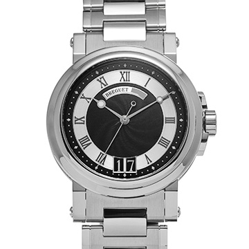 ブレゲ マリーンII ラージデイト 5817ST/92/SM0 ブラック/シルバー メンズ 時計 【中古】【wristwatch】