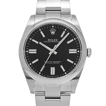 ロレックス オイスターパーペチュアル 41 124300 ブライトブラック メンズ 時計 【中古】【wristwatch】