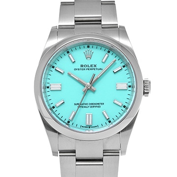 ロレックス オイスターパーペチュアル 36 126000 ターコイズブルー メンズ 時計 【中古】【wristwatch】