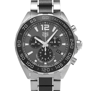 タグ ホイヤー フォーミュラ1 クォーツ クロノグラフ CAZ1011.BA0843 グレー/ブラック メンズ 時計 【中古】【wristwatch】