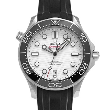 オメガ シーマスター ダイバー300 コーアクシャル マスタークロノメーター 210.32.42.20.04.001 ホワイト メンズ 時計 【中古】【wristwatch】