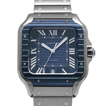 カルティエ サントス ドゥ カルティエ LM WSSA0048 ブルー メンズ 時計 【中古】【wristwatch】
