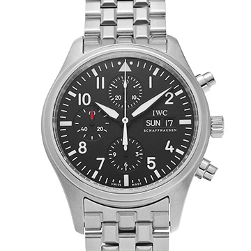 IWC パイロットウォッチ クロノグラフ IW371704 ブラック メンズ 時計 【中古】【wristwatch】