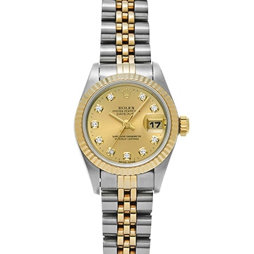 ロレックス デイトジャスト 69173G シャンパン/ダイヤモンド レディース 時計 【中古】【wristwatch】