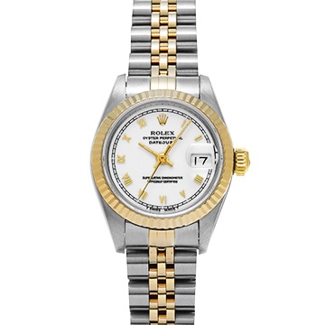 ロレックス デイトジャスト 69173 ホワイト レディース 時計 【中古】【wristwatch】