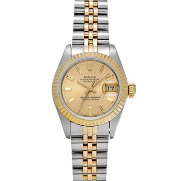 ロレックス デイトジャスト 69173 シャンパン レディース 時計 【中古】【wristwatch】