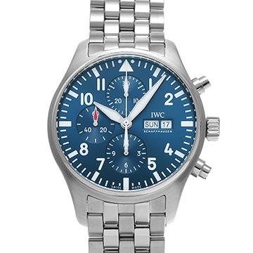IWC パイロットウォッチ クロノグラフ プティ・プランス IW377717 ブルー メンズ 時計 【中古】【wristwatch】