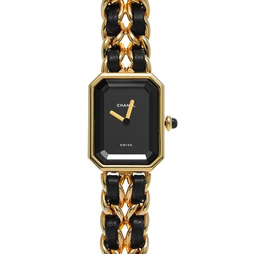 シャネル プルミエール L H0001 ブラック レディース 時計 【中古】【wristwatch】