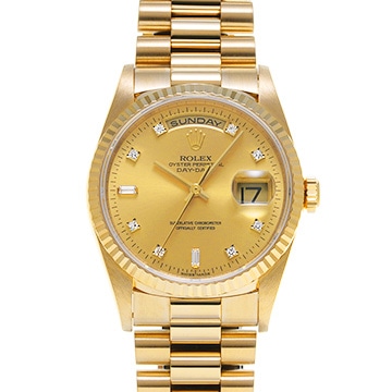 ロレックス デイデイト 18238A シャンパン/ダイヤモンド メンズ 時計 【中古】【wristwatch】