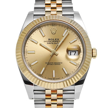 ロレックス デイトジャスト 41 126333 シャンパン メンズ 時計 【中古】【wristwatch】