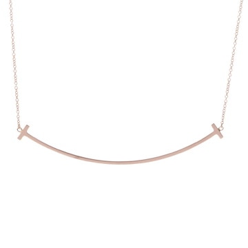 ティファニー Tスマイルネックレス ラージ ゴールド K18ピンクゴールド PG レディース ジュエリー 【中古】【jewelry】