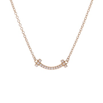 ティファニー Tスマイルネックレス ミニ ゴールド K18イエローゴールド YG レディース ジュエリー 【中古】【jewelry】