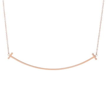 ティファニー Tスマイルネックレス ラージ ゴールド K18ピンクゴールド PG レディース ジュエリー 【中古】【jewelry】