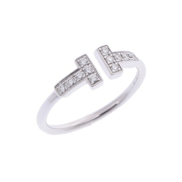 ティファニー Tワイヤーリング ゴールド K18ホワイトゴールド WG レディース ジュエリー 【中古】【jewelry】
